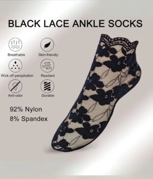 Transparent Ankle Length Cotton Net Socks