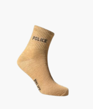 Men Cotton Ankle Length Police Patterned Socks