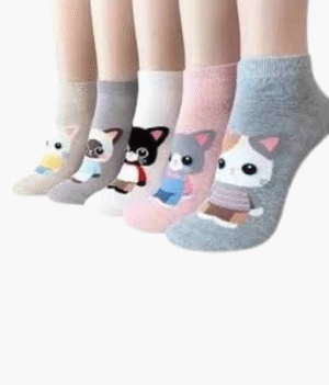 Rabbit Printed Ankle Length Socks Pack of 5