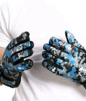 Wollen Gloves Army Pattern Printed